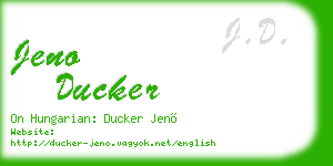 jeno ducker business card